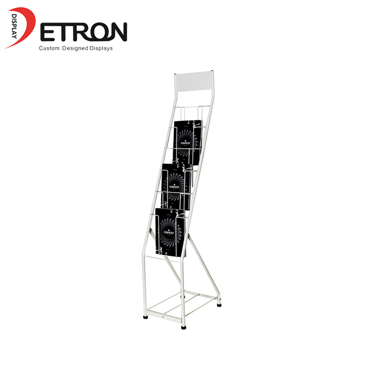 Metal flooring 3 layer book display stand for books or flyer