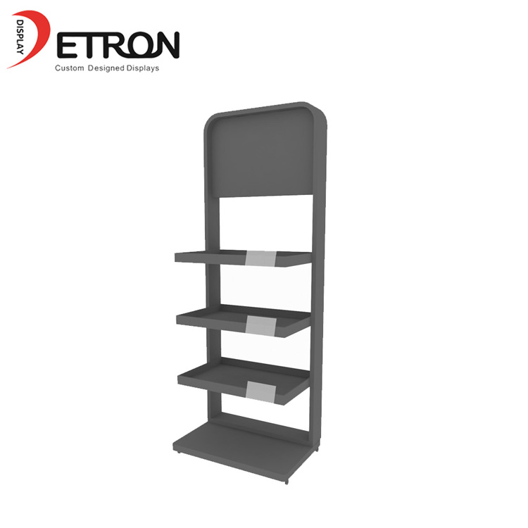 Metal flooring 3 tiered slatwall vacuum bottle display fixture for store