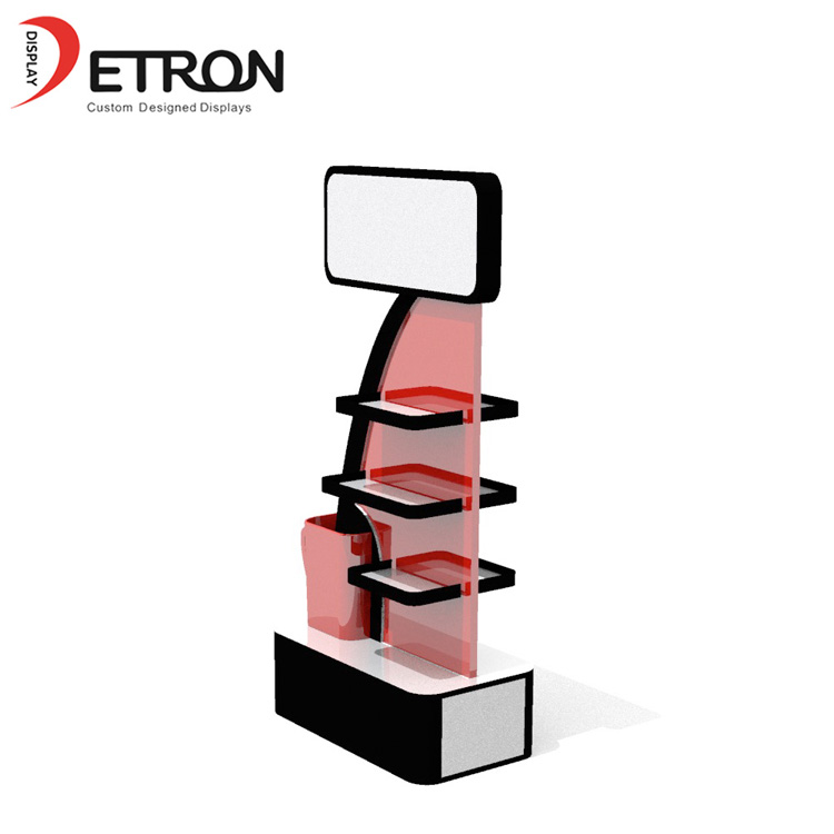 New Design wooden flooring display shelves for instant coffee