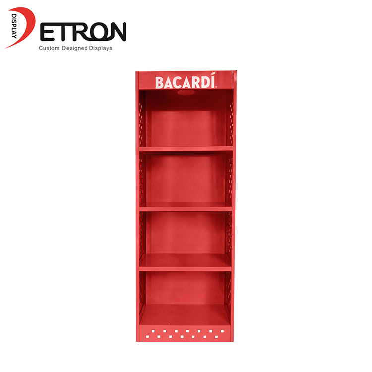 Présentoir au sol à 4 étages en métal OEM pour vin