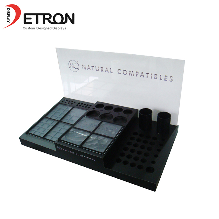 OEM China factory acrylic makeup cosmetic product counter display stand