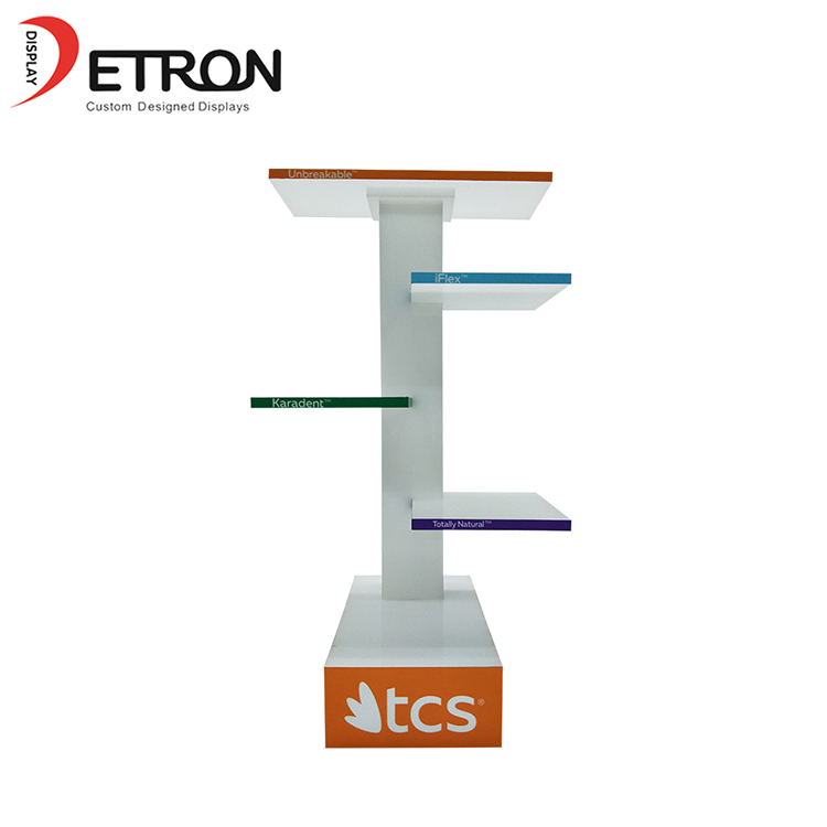 OEM ODM custom desktop acrylic makeup store stand cosmetic display with light