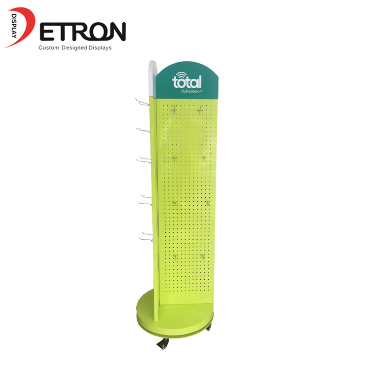 超市用OEM / ODM金属钉板旋转展示架