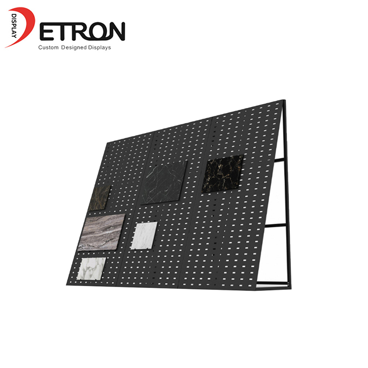 Einzelhandelsgeschäft langlebige dreieckige Metallanzeige für Marmor