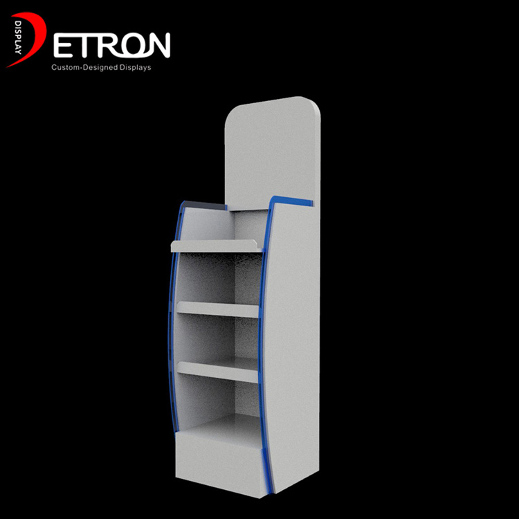 Supermarché 4 étagères de plancher en bois de niveaux pour le jus