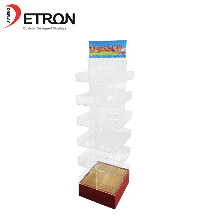 Supermarket OEM custom flooring clear acrylic toy display stand