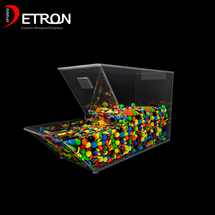 超市透明丙烯酸台面小展示架糖果
