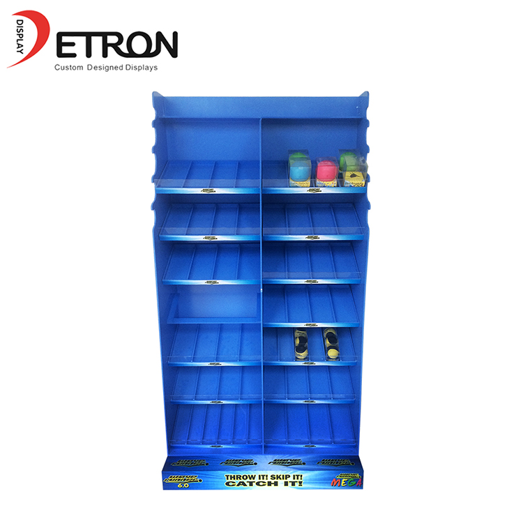 Supermarket custom pvc material water skipping ball flooring display stand