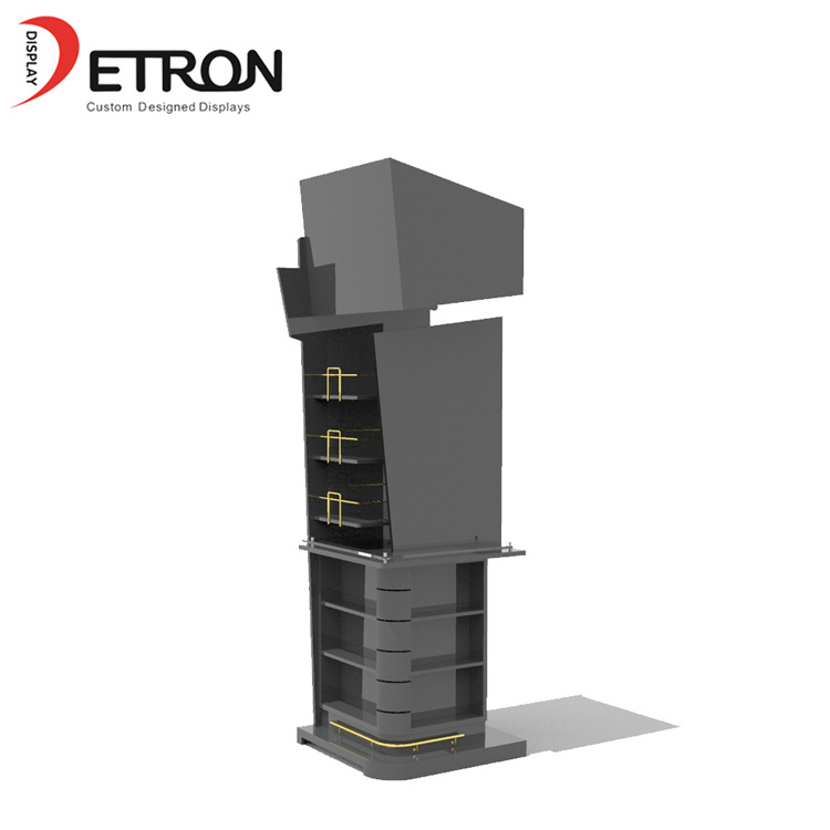 Supermarket customized flooring wooden energy drink display shelves