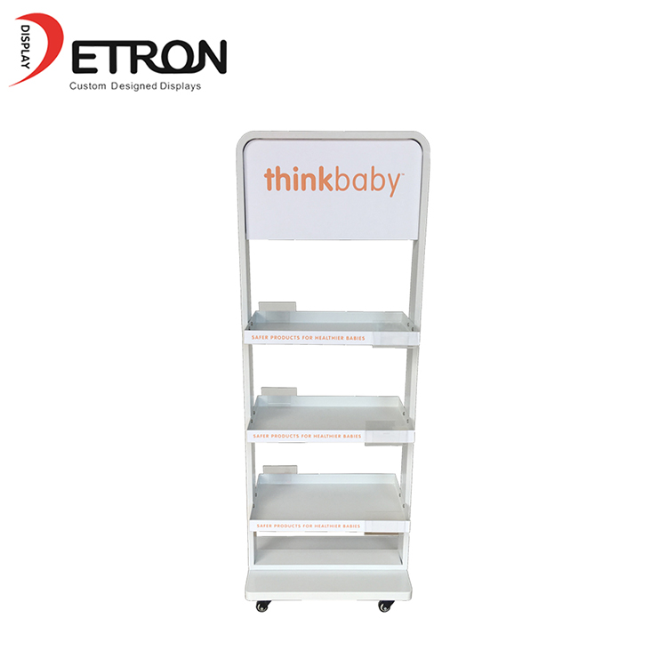Supermarktboden OEM Thermos Metall Pop Display Stand mit Rad