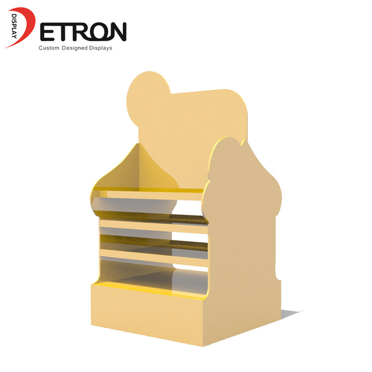 Supermarket flooring wood retail display shelves for merchandise