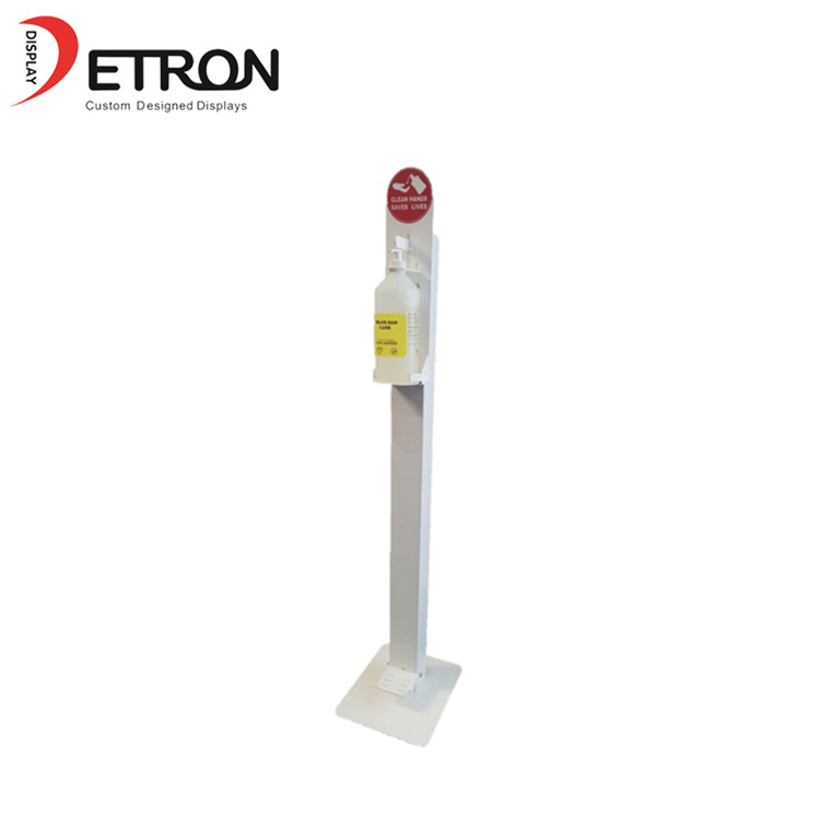 超市金属地板消毒剂凝胶分配器展示架手