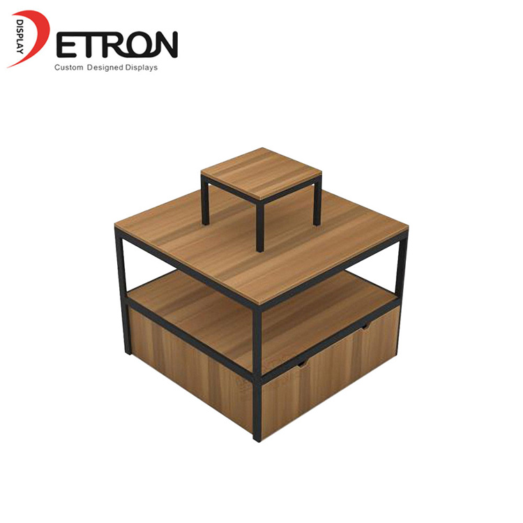 超市木制缆车地板展示架商品