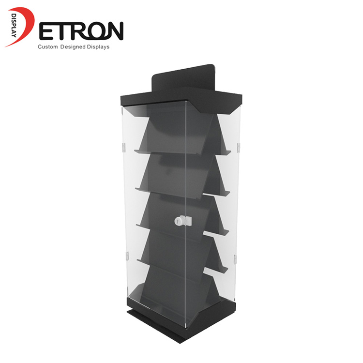 Soporte giratorio de mesa de encendedor acrílico con cerradura