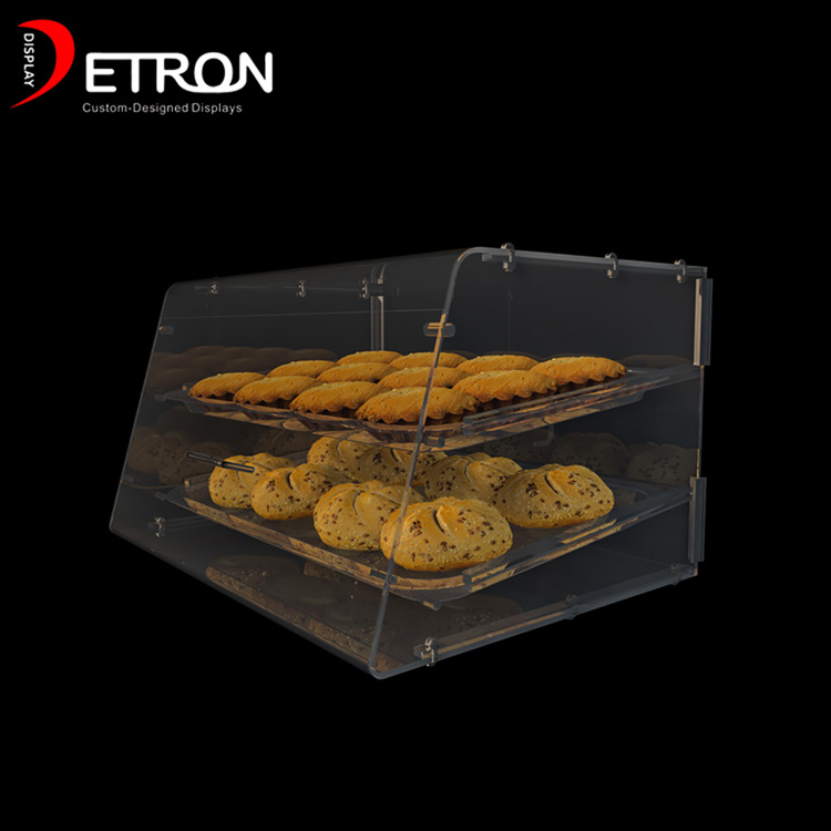 Оптовая 2-х ярусная акриловая настольная витрина для хлеба