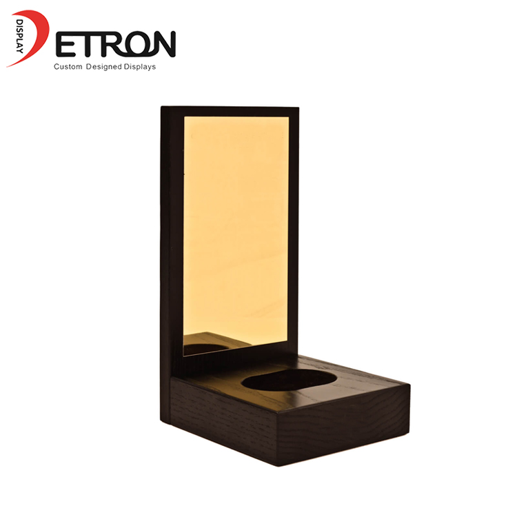 Hölzerner kundenspezifischer Flaschenzählerausstellungsstand mit Spiegel