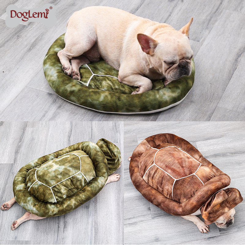 2 in One Functional Pet Costume Clothes Dog Winter Donut Bed Turtle Design Coat and Bedding