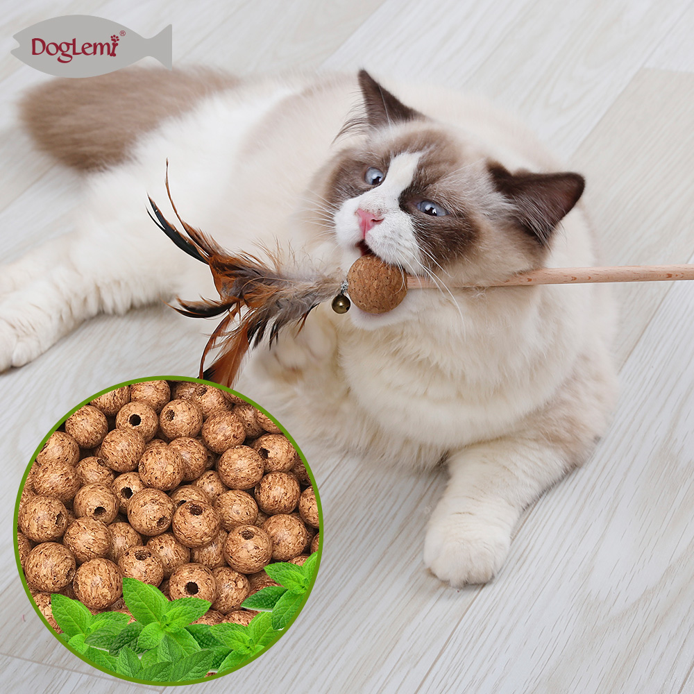 Jouet chat bâton de liège