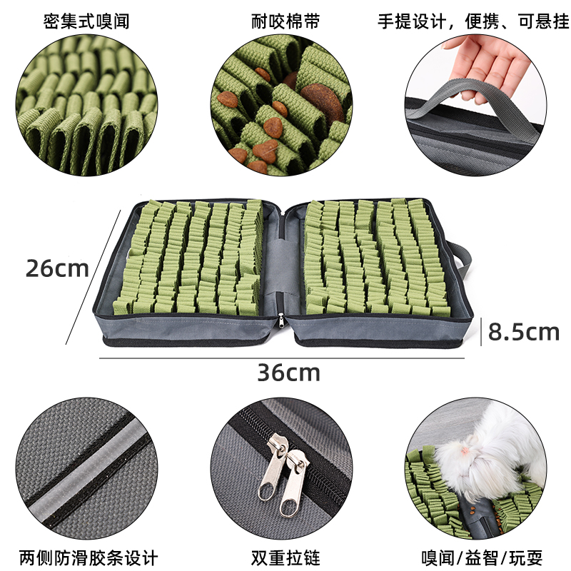 Boîte pliable et portable box de snuff intérieure usage extérieur usage de stress de soulagement de stress bol tapis jouet snuffle