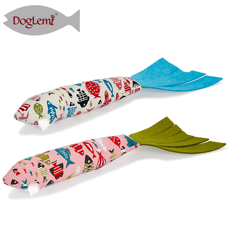 Großes Fischringpapier-Katzenkissenspielzeug