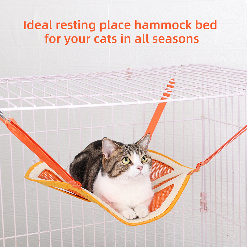 New Cat Bed Hanging on Cage Swinging Hammock Breathable Pet Nest Bathing in Sunshine for Cat