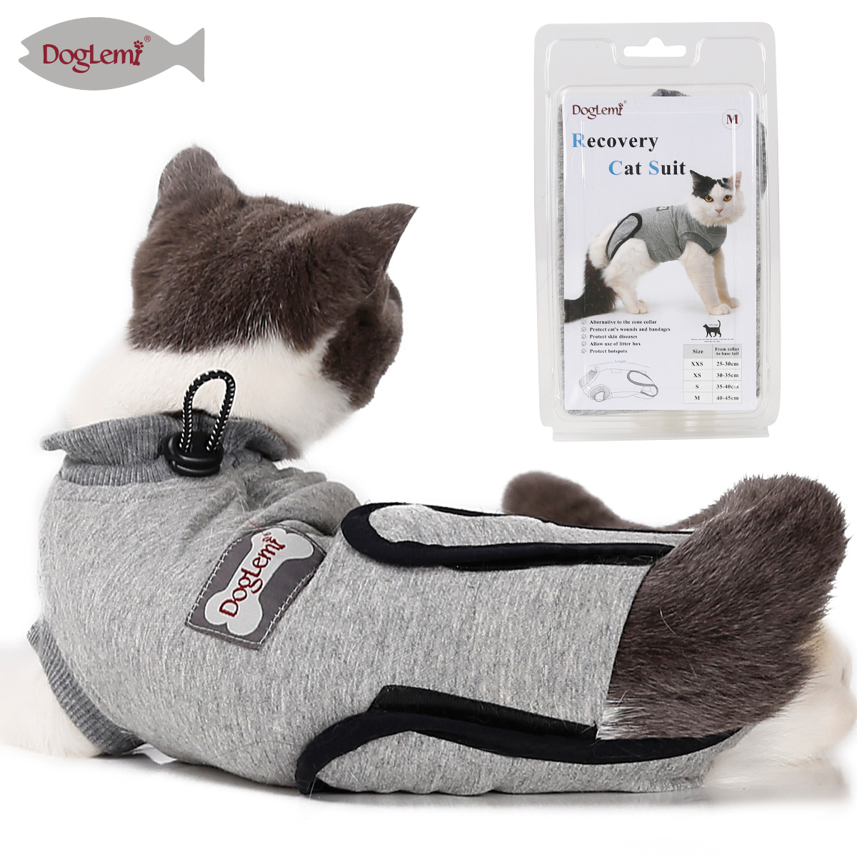 Traje de gato de recuperación de cirugía