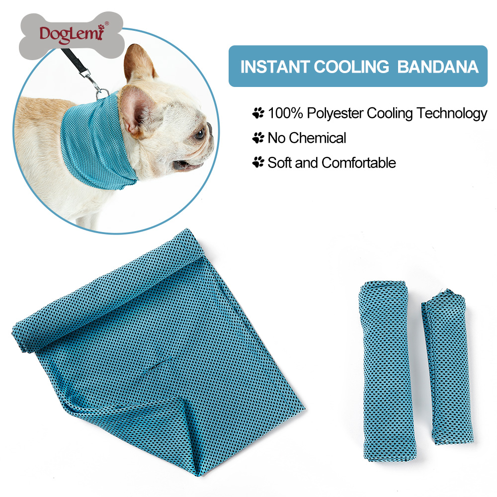 Pañuelo de cuello de perro de sensación fría de verano