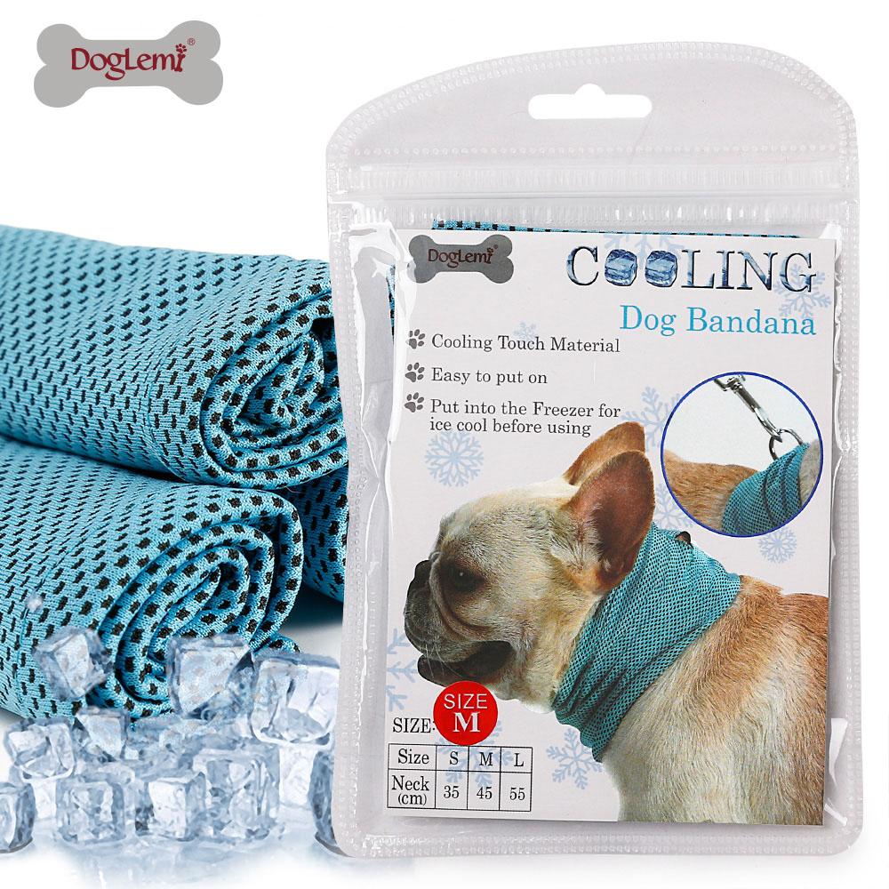 Pañuelo de cuello de perro de sensación fría de verano