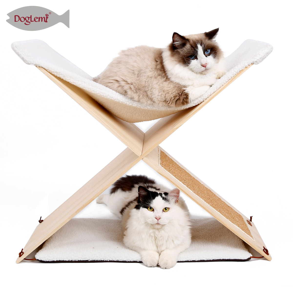 Soporte para gatos en forma de x
