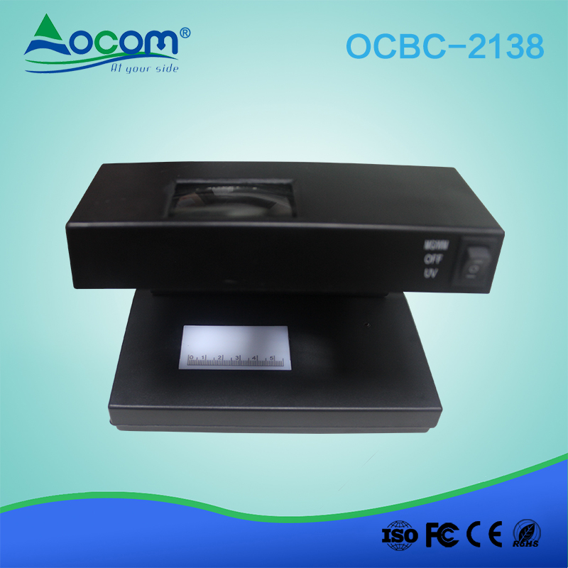 OCBC-2138 Detector de dinero falso con lupa de detective de luz púrpura