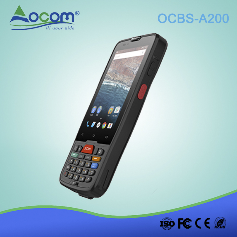 (OCBS -A200) 4000 mAh μπαταρία Βιομηχανική τραχύς Android 9,0 Logistics Handheld 2D Barcode Scanner PDA με βάση