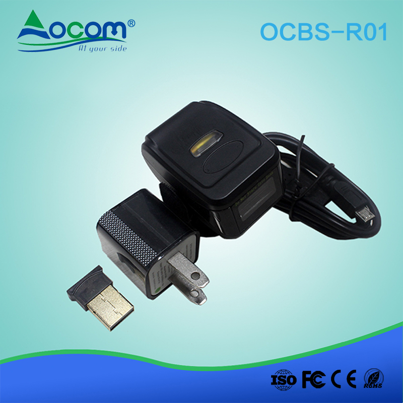 OCBS -R01 Wireless QR Code tragbarer Ring Finger Barcode Scanner