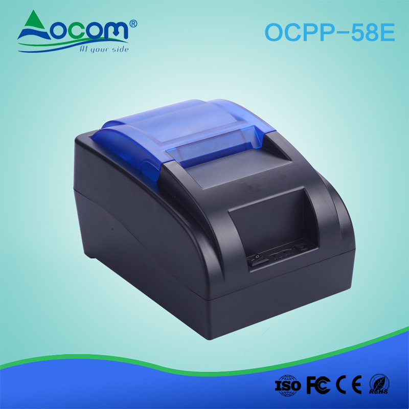 (OCPP -58E) Kleine goedkope 58 mm POS thermische bonprinter met ingebouwde voedingsadapter