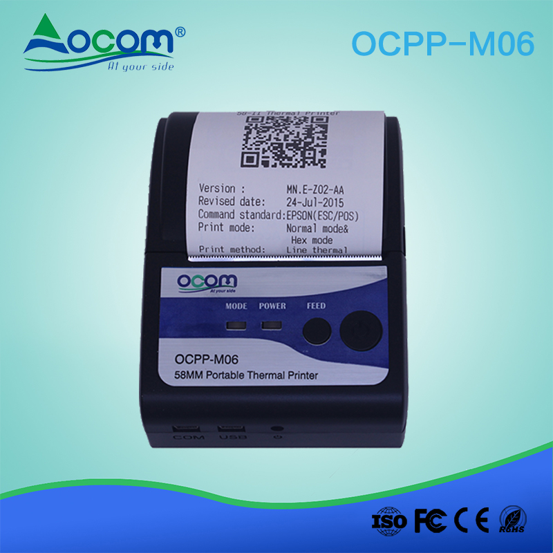(OCPP - M06) 58MM Bluetooth 203 DPI Thermal Line Printing Thermal Printer