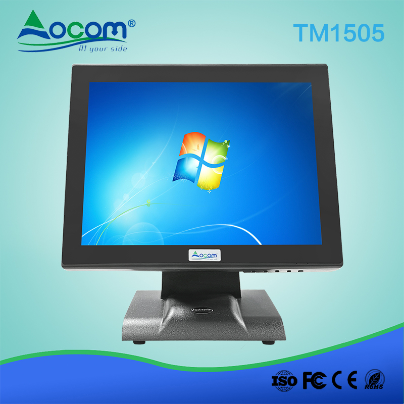 (OCTM-1505) Moniteur POS industriel d'écrans tactiles d'OEM de 15 pouces