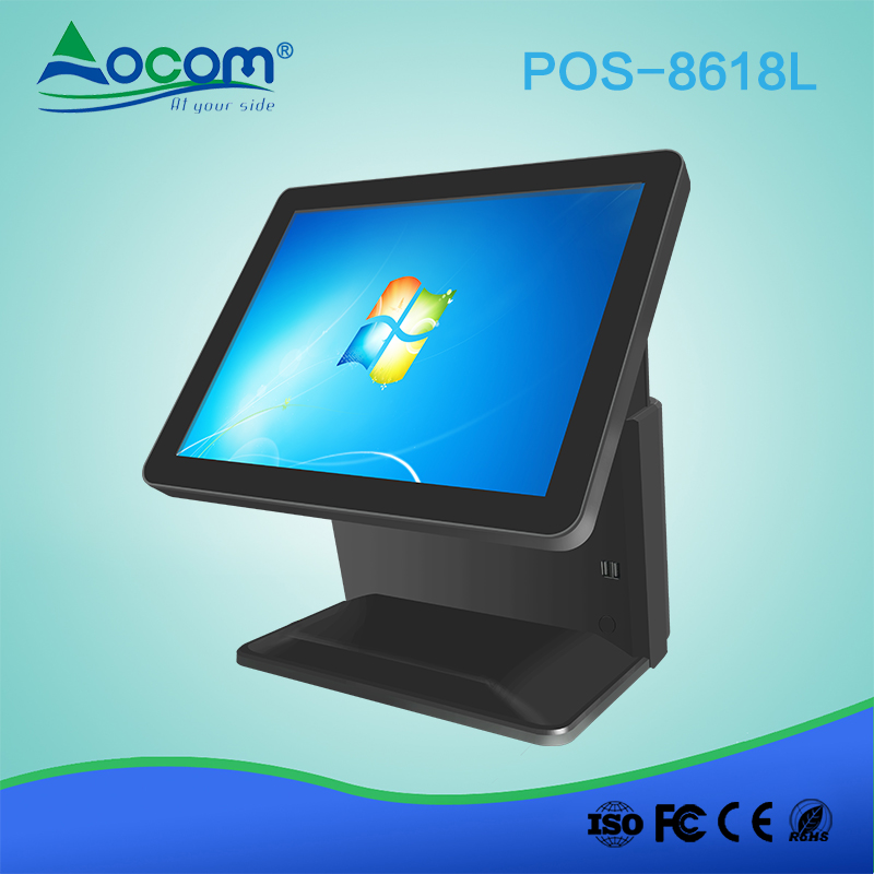 (POS -8618L) 15 pulgadas Supermercado Caja registradora electrónica Touch POS Machine