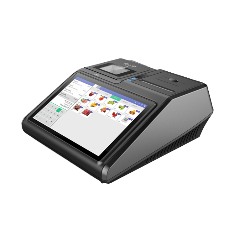 (POS-M101-A) 10,1-Zoll-Android 7.1-Touchscreen-POS-Terminal mit 80-mm-Drucker, LCD-Display MSR RFID 2D-Scanner Batterieoptionen