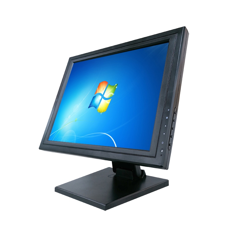 (TM-1502) Supporto da parete all'ingrosso di fabbrica da 15,1 pollici nero POS Monitor LCD Touch Screen