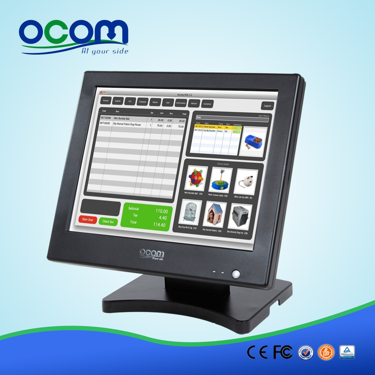 15 polegadas tela de toque tudo em um POS Terminal