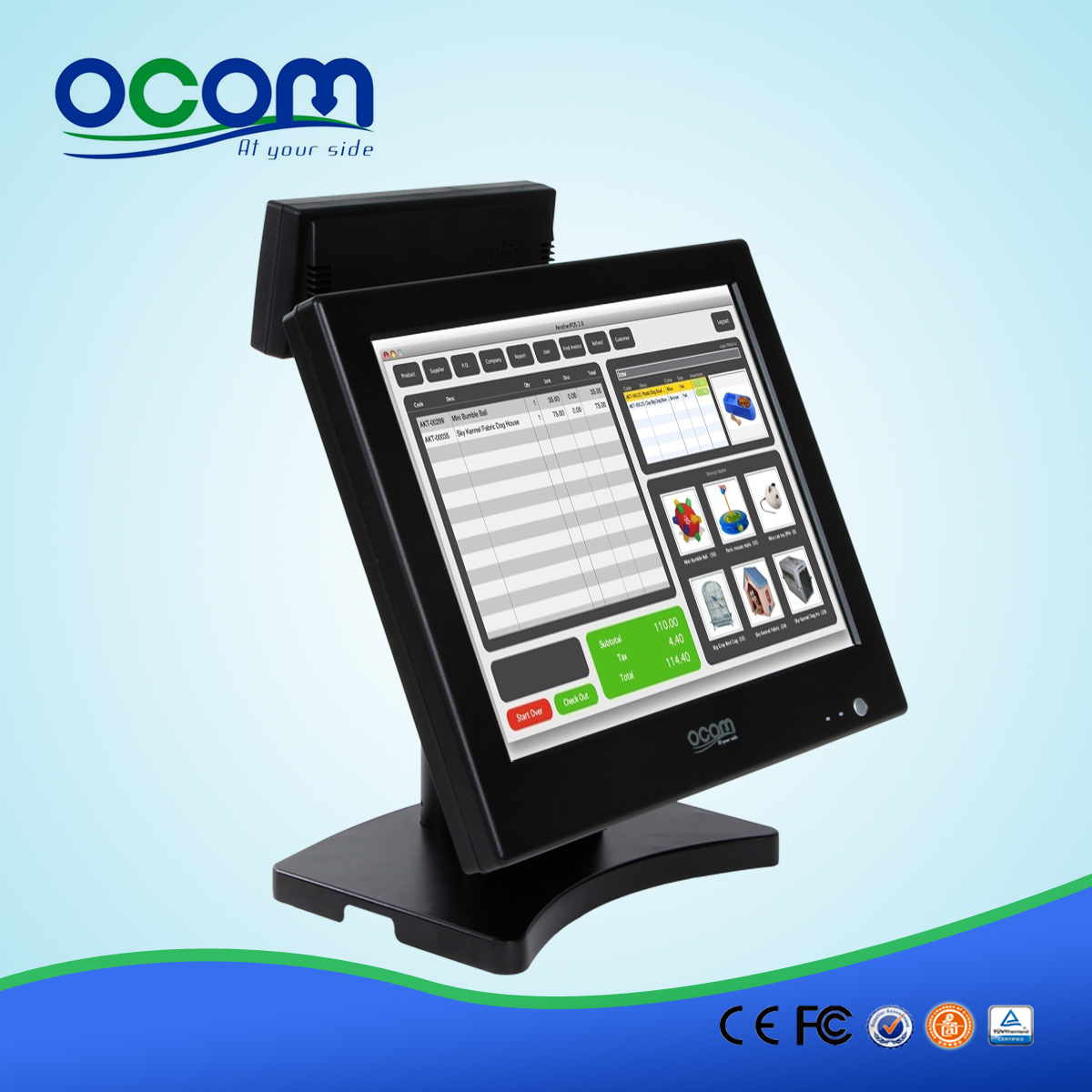 15 ιντσών, όλα σε ένα pc POS μηχάνημα με οθόνη αφής (POS8815A)