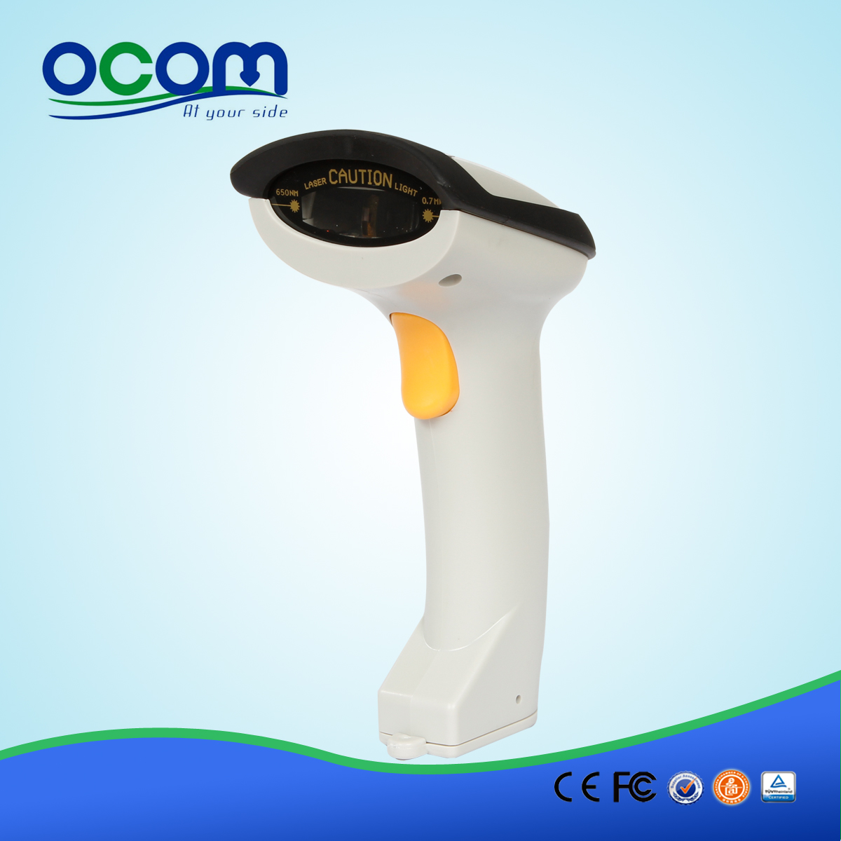 2014 Hot vender sem fio Bluetooth barcode scanner handheld OCBs-W700-B