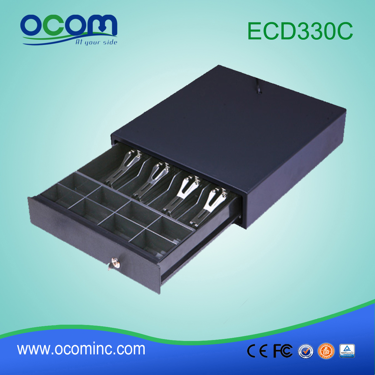 (ECD330C) درج نقود pos بلون أسود جديد