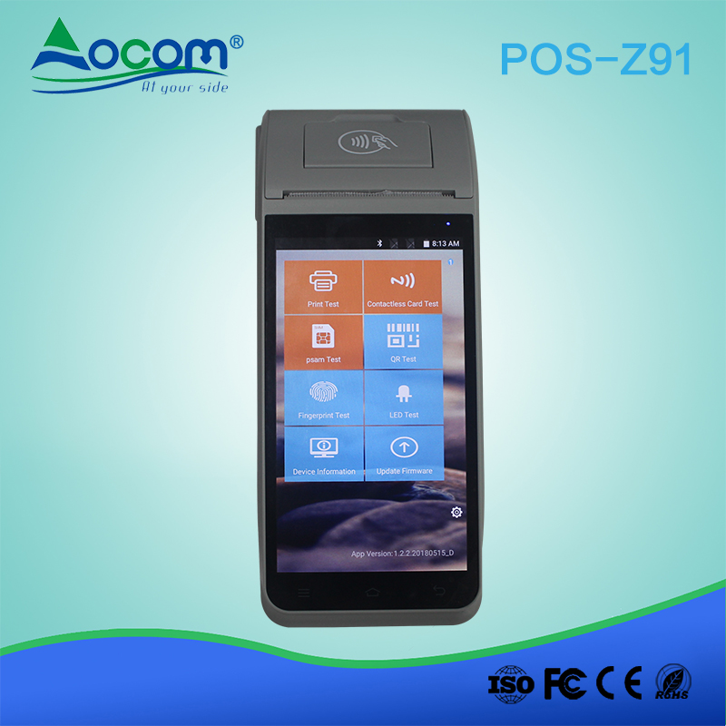 4G Terminale pos palmare android nfc supportato con stampante