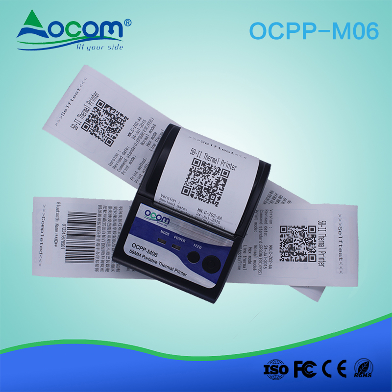 OCPP -M06 φορητός ασύρματος Bluetooth 58mm Mini Pos Android εκτυπωτής