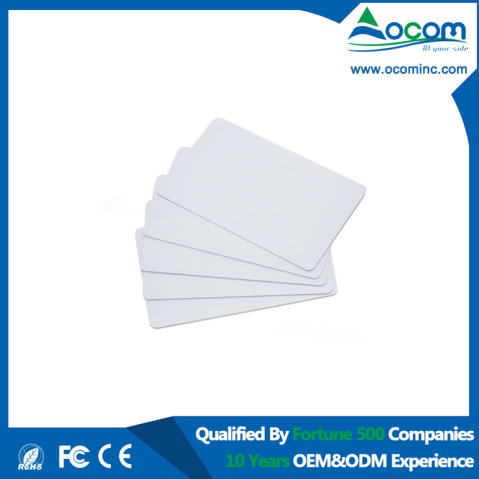 Blank RFID card LF 125K HF 13.56MHZ 14443A 15693 UHF Blank White PVC Card
