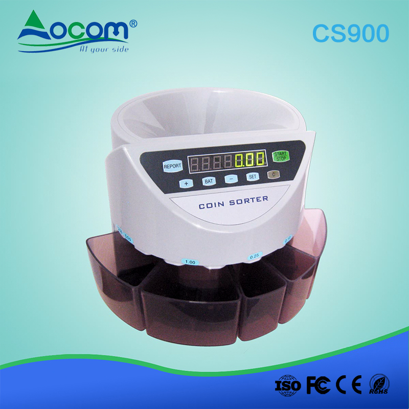 CS900 Black/gray high speed EURO US coin counting machine coin sorter