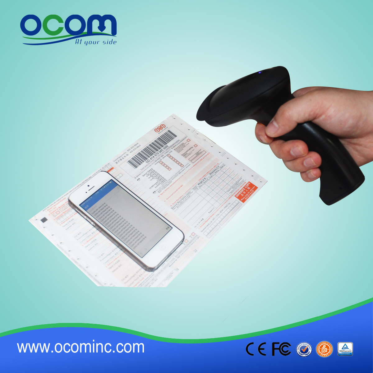 Goedkope draadloze Bluetooth Barcode Scanner