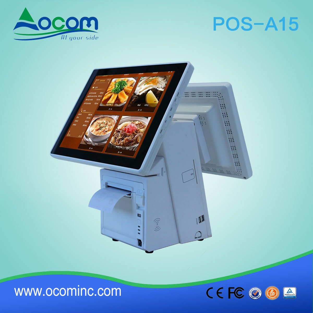 Desktop windows dual screen tablet pos terminal