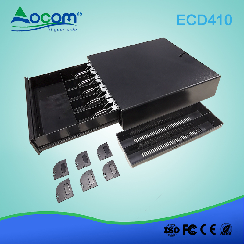 Cassetto per contanti in metallo da 410 mm con controsoffitto USB per sistemi POS ECD-410B