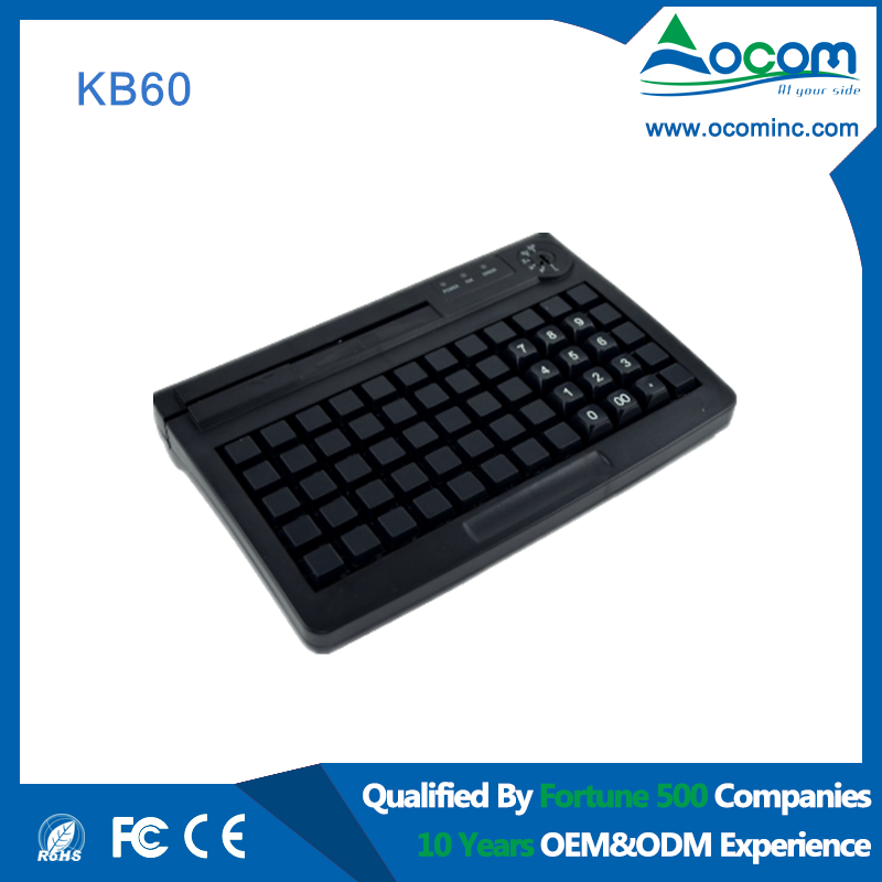 KB60 USB PS2 numerisch programmierbare POS-Tastatur mit MSR-Lesegerät